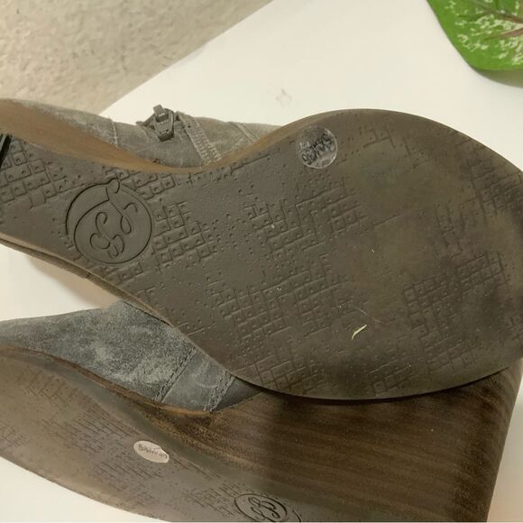 Lucky Brand Yabba Women's Ankle Wedge Booties Size 5.5 M, Gray Leather - Picture 10 of 15